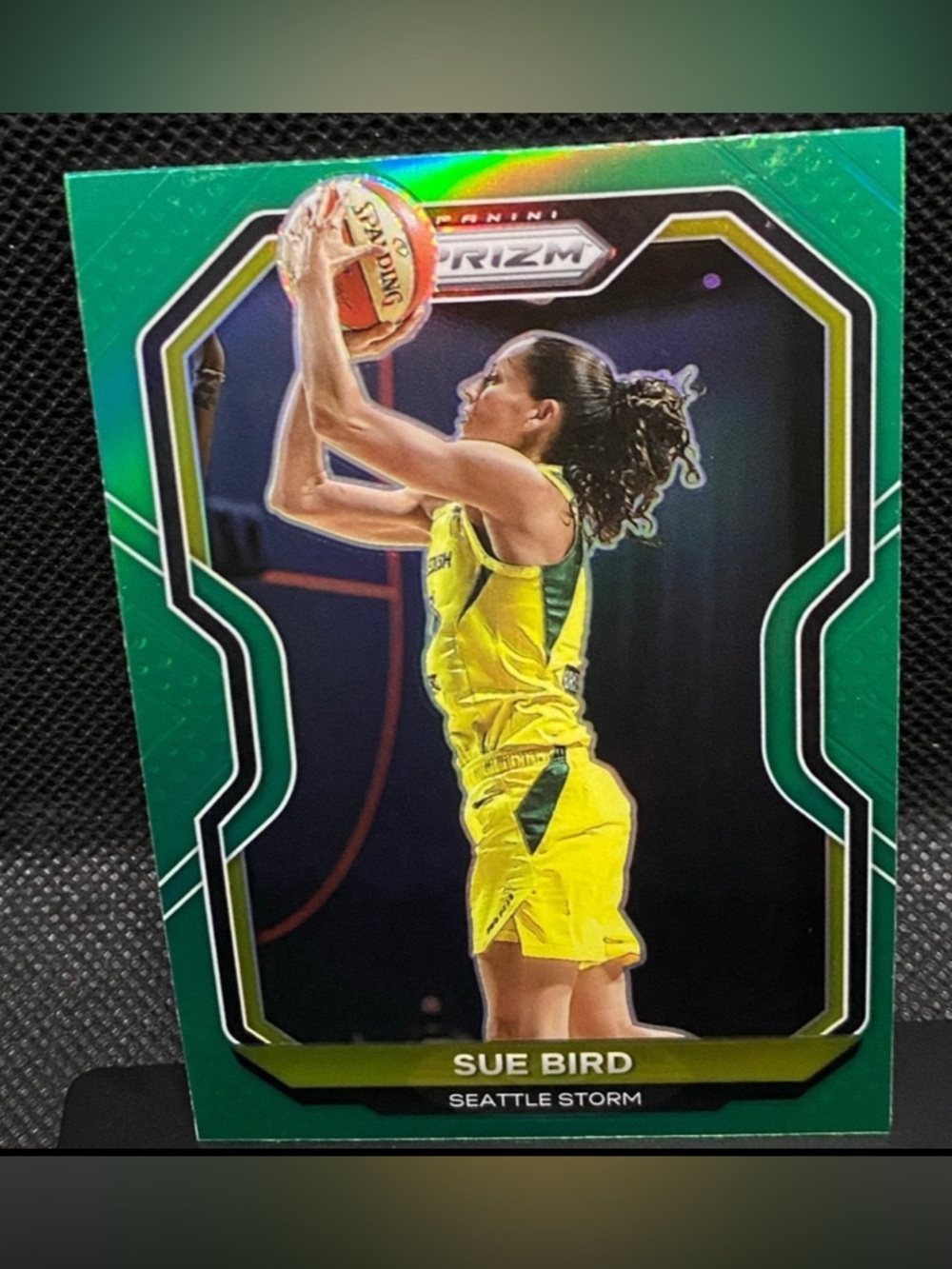 #65 Sue Bird Green Prizm 2021 WNBA Panini Prizm Basketball Seattle Storm Card